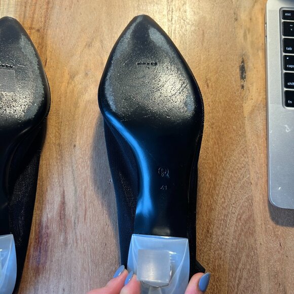 THE ROW Sock Pump 65 black mesh clear lucite kitten pump EU 41 - Picture 5 of 5